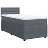 Image de vidaXL Sommier à lattes de lit et matelas Gris foncé 90x190 cm Velours