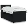Image de vidaXL Sommier à lattes de lit avec matelas Noir 90x190 cm Velours