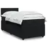 Image de vidaXL Sommier à lattes de lit avec matelas Noir 90x200 cm Velours