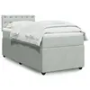 Image de vidaXL Sommier à lattes de lit et matelas Gris clair 90x200 cm Velours