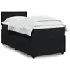 Image de vidaXL Sommier à lattes de lit avec matelas Noir 90x200 cm Velours