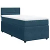 Image de vidaXL Sommier à lattes de lit avec matelas bleu 90x200 cm velours