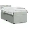 Image de vidaXL Sommier à lattes de lit et matelas Gris clair 100x200cm Velours