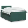 Image de vidaXL Sommier à lattes de lit et matelas Vert foncé 120x200cm Velours