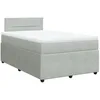 Image de vidaXL Sommier à lattes de lit et matelas Gris clair 120x200cm Velours
