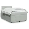 Image de vidaXL Sommier à lattes de lit et matelas Gris clair 120x200cm Velours