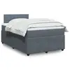 Image de vidaXL Sommier à lattes de lit et matelas Gris foncé 120x200cm Velours