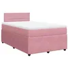 Image de vidaXL Sommier à lattes de lit avec matelas Rose 120x200 cm Velours