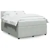 Image de vidaXL Sommier à lattes de lit et matelas Gris clair 140x200cm Velours