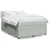 Image de vidaXL Sommier à lattes de lit et matelas Gris clair 140x200cm Velours