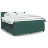 Image de vidaXL Sommier à lattes de lit et matelas Vert foncé 180x200cm Velours