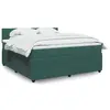 Image de vidaXL Sommier à lattes de lit et matelas Vert foncé 180x200cm Velours