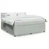 Image de vidaXL Sommier à lattes de lit et matelas Gris clair 180x200cm Velours