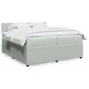 Image de vidaXL Sommier à lattes de lit et matelas Gris clair 200x200cm Velours