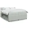 Image de vidaXL Sommier à lattes de lit et matelas Gris clair 200x200cm Velours