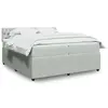 Image de vidaXL Sommier à lattes de lit et matelas Gris clair 200x200cm Velours