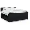 Image de vidaXL Sommier à lattes de lit et matelas Noir 200x200 cm Velours