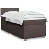 Image de vidaXL Sommier à lattes de lit avec matelas Marron foncé 80x200 cm