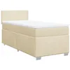 Image de vidaXL Sommier à lattes de lit avec matelas Crème 80x200 cm Tissu