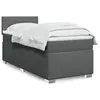 Image de vidaXL Sommier à lattes de lit et matelas Gris foncé 90x190 cm Tissu