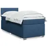 Image de vidaXL Sommier à lattes de lit avec matelas Bleu 90x190 cm Tissu