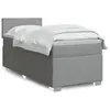 Image de vidaXL Sommier à lattes de lit avec matelas Gris clair 100x200cm Tissu