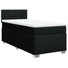 Image de vidaXL Sommier à lattes de lit avec matelas Noir 100x200 cm Tissu