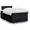 Image de vidaXL Sommier à lattes de lit avec matelas Noir 120x200 cm Tissu