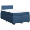 Image de vidaXL Sommier à lattes de lit avec matelas Bleu 120x200 cm Tissu
