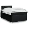Image de vidaXL Sommier à lattes de lit avec matelas Noir 120x200 cm Tissu