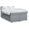 Image de vidaXL Sommier à lattes de lit avec matelas Gris clair 140x190cm Tissu