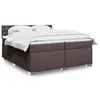 Image de vidaXL Sommier à lattes de lit avec matelas Marron foncé 200x200 cm