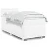 Image de vidaXL Sommier à lattes de lit avec matelas Blanc 100x200cm Similicuir