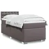 Image de vidaXL Sommier à lattes de lit avec matelas Gris 100x200 cm Similicuir
