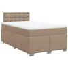 Image de vidaXL Sommier à lattes de lit avec matelas Cappuccino 120x200 cm