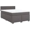 Image de vidaXL Sommier à lattes de lit avec matelas Gris 160x200 cm Similicuir