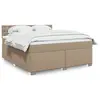 Image de vidaXL Sommier à lattes de lit avec matelas Cappuccino 180x200 cm