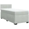 Image de vidaXL Sommier à lattes de lit et matelas Gris clair 80x200 cm Velours