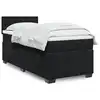 Image de vidaXL Sommier à lattes de lit avec matelas Noir 90x190 cm Velours