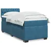 Image de vidaXL Sommier à lattes de lit avec matelas bleu 90x190 cm velours