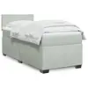 Image de vidaXL Sommier à lattes de lit et matelas Gris clair 90x200 cm Velours