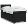 Image de vidaXL Sommier à lattes de lit avec matelas Noir 90x200 cm Velours