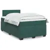 Image de vidaXL Sommier à lattes de lit et matelas Vert foncé 120x200cm Velours