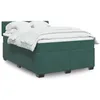Image de vidaXL Boxspring met matras fluweel donkergroen 140x200 cm