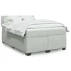 Image de vidaXL Sommier à lattes de lit et matelas Gris clair 160x200cm Velours