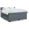 Image de vidaXL Sommier à lattes de lit et matelas Gris foncé 180x200cm Velours
