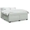 Image de vidaXL Sommier à lattes de lit et matelas Gris clair 180x200cm Velours