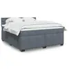 Image de vidaXL Sommier à lattes de lit et matelas Gris foncé 180x200cm Velours