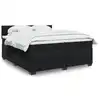 Image de vidaXL Sommier à lattes de lit et matelas Noir 200x200 cm Velours