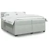 Image de vidaXL Sommier à lattes de lit et matelas Gris clair 200x200cm Velours